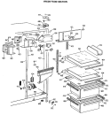 FRESH FOOD SECTION Diagram and Parts List for MSG20GWSAWH  General Electric Refrigerator