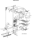FREEZER SECTION Diagram and Parts List for MSX20EASMAD  General Electric Refrigerator