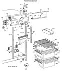 FRESH FOOD SECTION Diagram and Parts List for MSX20EASMAD  General Electric Refrigerator