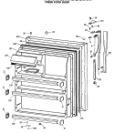 FRESH FOOD DOOR Diagram and Parts List for MTX21EASRRAD  General Electric Refrigerator
