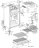 Section Diagram and Parts List for MTE16EATBRWH  General Electric Refrigerator