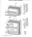DOORS Diagram and Parts List for TBG16DAZBRWH  General Electric Refrigerator