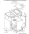 CABINET, COVER & FRONT PANEL Diagram and Parts List for WBXR1060T2AA  General Electric Washer