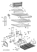 Section Diagram and Parts List for TBX18ZPJRAD  General Electric Refrigerator
