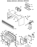 Section Diagram and Parts List for JVM141J02  General Electric Microwave