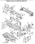 Section Diagram and Parts List for JVM141J02  General Electric Microwave
