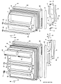 Part Location Diagram of WR38X1469 GE Door TRIM FF WHITE