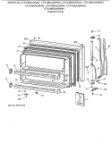FREEZER DOOR Diagram and Parts List for CTX18BAXJRAD  Hotpoint Refrigerator