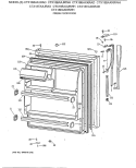 FRESH FOOD DOOR Diagram and Parts List for CTX18BAXJRAD  Hotpoint Refrigerator