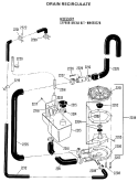 DRAIN RECIRCULATE Diagram and Parts List for WWP1170BAW  General Electric Washer