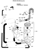DRAIN RECIRCULATE Diagram and Parts List for WWP1180CAW  General Electric Washer