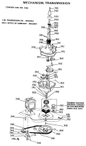 MECHANISM, TRANSMISSION Diagram and Parts List for WWP1180CAW  General Electric Washer