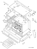Section Diagram and Parts List for JCS5701  General Electric Range