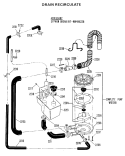 DRAIN RECIRCULATE Diagram and Parts List for WWP1180FAW  General Electric Washer