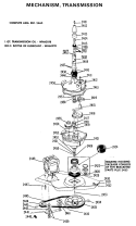 MECHANISM, TRANSMISSION Diagram and Parts List for WWP1180FAW  General Electric Washer