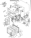 MICROWAVE OVEN Diagram and Parts List for JE62002  General Electric Microwave