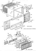 Section Diagram and Parts List for AQX08AAQ1  General Electric Air Conditioner