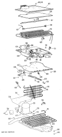 Section Diagram and Parts List for TBF16TGB  General Electric Refrigerator