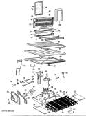 Section Diagram and Parts List for TBX18ZGR  General Electric Refrigerator