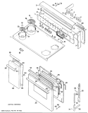 Section Diagram and Parts List for JCS57H2  General Electric Range