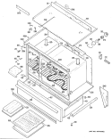 Section Diagram and Parts List for JCS67H2  General Electric Range