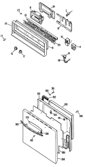Section Diagram and Parts List for JRP03*J3  General Electric Wall Oven