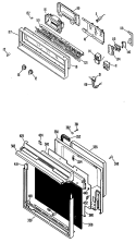 Section Diagram and Parts List for JRP14G*J4  General Electric Wall Oven