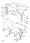Section Diagram and Parts List for AWK18D1V1  General Electric Air Conditioner