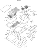COOKTOP Diagram and Parts List for JP676*01  General Electric Cooktop