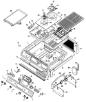 Section Diagram and Parts List for JSP49G1J6  General Electric Range