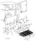 Section Diagram and Parts List for TFX20RHF  General Electric Refrigerator