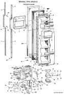 FREEZER DOOR Diagram and Parts List for TFX24EHE  General Electric Refrigerator