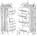 Section Diagram and Parts List for TFX24ZHE  General Electric Refrigerator