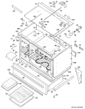 Section Diagram and Parts List for JCP67H2  General Electric Range