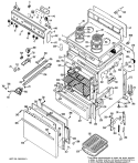 Section Diagram and Parts List for JBP23*J4  General Electric Range