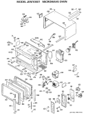 MICROWAVE OVEN Diagram and Parts List for JEM10E01  General Electric Microwave