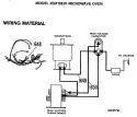 MICROWAVE OVEN Diagram and Parts List for JEM10E01  General Electric Microwave