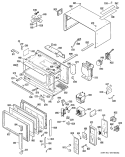 MICROWAVE OVEN Diagram and Parts List for JEM10001  General Electric Microwave