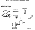 MICROWAVE OVEN Diagram and Parts List for JEM21001  General Electric Microwave