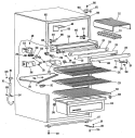Section Diagram and Parts List for TB13SJBLWH  General Electric Refrigerator