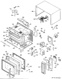 Section Diagram and Parts List for JE1453H02  General Electric Microwave