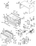 Section Diagram and Parts List for JE43005  General Electric Microwave