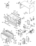 Section Diagram and Parts List for JE45001  General Electric Microwave
