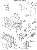 MICROWAVE OVENS Diagram and Parts List for JE40002  General Electric Microwave