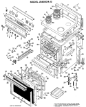 Section Diagram and Parts List for JB450G*J3  General Electric Range