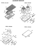 ACCESSORY MODULES Diagram and Parts List for JP672B9K1  General Electric Cooktop