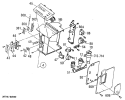 Part Location Diagram of WP62X0004 GE RECEIVER TANK ASSEMBLY