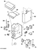 Section Diagram and Parts List for AZR206DBV1  General Electric Air Conditioner