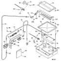 Section Diagram and Parts List for JGRP19GEL1  General Electric Range