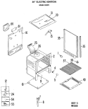 30" ELECTRIC IGNITION Diagram and Parts List for JGSC07GEJ1  General Electric Range